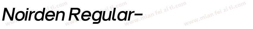 Noirden Regular字体转换